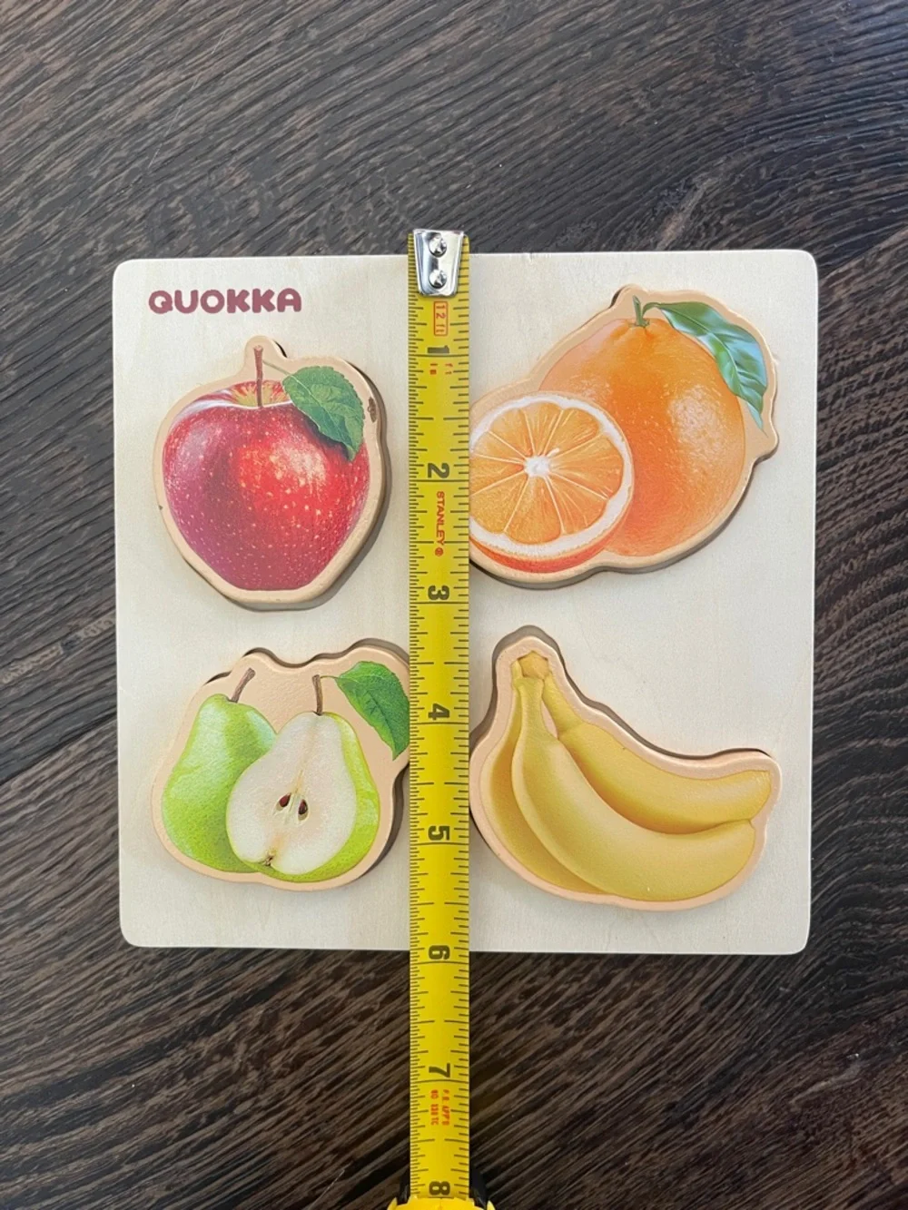 Quokka 6 Wooden Kids Puzzle Set - Colorful Animals, Fruits & Shapes